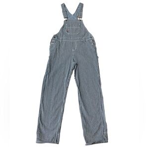 Dickies Women's Relaxed Fit Hickory Stripe Bib Overalls Size:Small